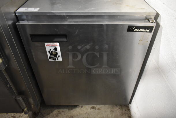 Delfield 406-CA Stainless Steel Commercial Single Door Undercounter Cooler on Commercial Casters. 115 Volts, 1 Phase. Tested and Working! - Image 3 of 7