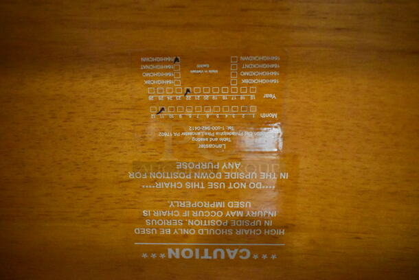 4 BRAND NEW SCRATCH AND DENT! High Chairs; 3 Dark Brown and 1 Medium Brown. 4 Times Your Bid! - Image 4 of 4