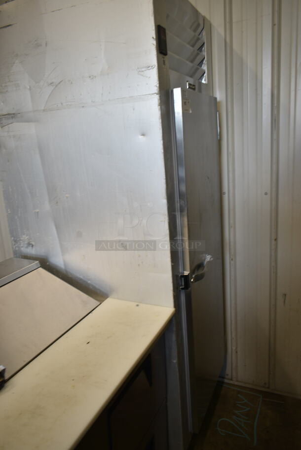 Traulsen Stainless Steel Commercial Single Door Reach In Freezer on Commercial Casters. Tested and Working! - Image 1 of 4