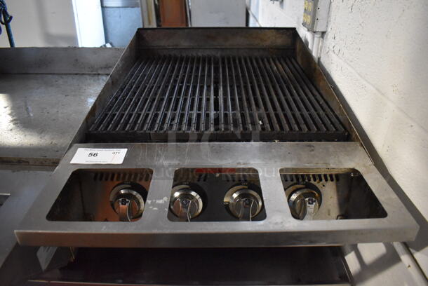 Star Ultra Max Stainless Steel Commercial Countertop Natural Gas Powered Charbroiler Grill. 24x38x28