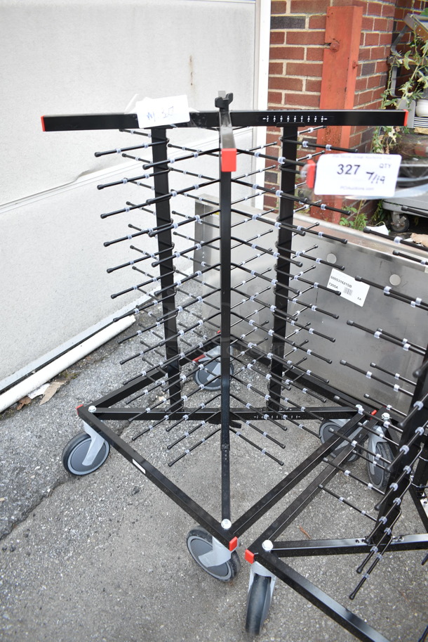 2 BRAND NEW SCRATCH AND DENT! Jack Stack Black Metal Drying Racks on Commercial Casters. 2 Times  Your Bid! - Image 4 of 7