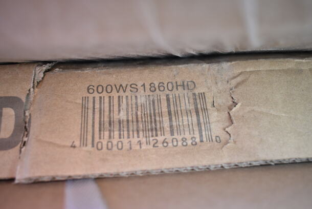 BRAND NEW SCRATCH AND DENT! Regency 600WS1860HD 16 Gauge Stainless Steel 18" x 60" Heavy Duty Wall Shelf. May Be Missing Pieces. - Image 2 of 2