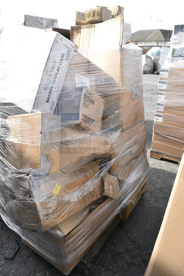 23 BRAND NEW Boxes Including 2 Box 176IB100 Baker's Lane 6.3 Gallon / 100 Cup Shelf Ingredient Bin with Flip Lid, Label Sheet, and Scoop, Libbey 5260 60 oz. Glass Pitcher - 6/Case. 23 Times Your Bid!  - Image 3 of 4