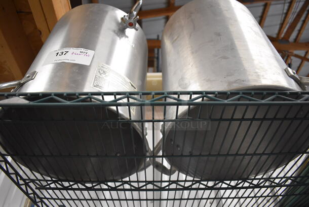 ALL ONE MONEY! Tier Lot of 2 Metal Stock Pots and 3 Trays - Image 4 of 5