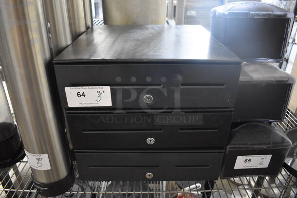 3 Black Metal Cash Drawers. 16x17x5. 3 Times Your Bid! - Image 4 of 4