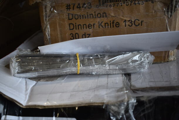 BRAND NEW IN BOX! 30 Dozen Dominion 267020008 7443 Dinner Knife.  - Image 5 of 5