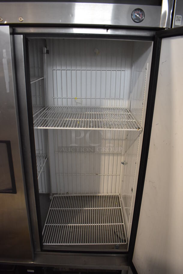 2013 True T-49F ENERGY STAR Stainless Steel Commercial 2 Door Reach In Freezer w/ Poly Coated Racks. 115 Volts, 1 Phase. Tested and Working! - Image 4 of 6