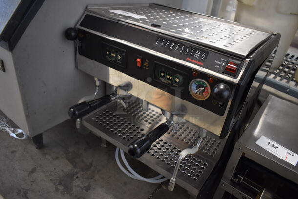 Grindmaster 245OQ Espressimo Stainless Steel Commercial Countertop 2 Group Espresso Machine w/ 2 Portafilters and Steam Wands. 208/240 Volts, 1 Phase. 19x19x21 - Image 3 of 6