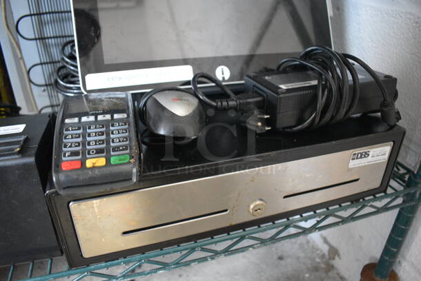 Model HT Elite A-II 15" POS Monitor, SII Model RP-D10 Thermal Receipt Printer, Ingenico Model iPP320 Credit Card Reader, Mouse and Metal Cash Drawer - Image 6 of 6