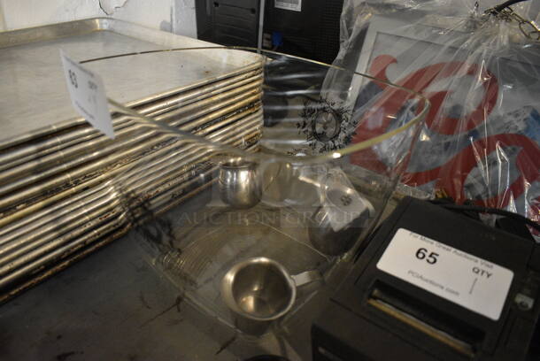 ALL ONE MONEY! Lot of 3 Metal Pitchers and Poly Bowl! 11.5x11.5x10, 4x2.5x3 - Image 3 of 3