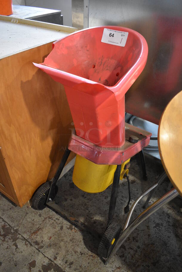 Chicago Red Poly Chipper Shredder. 115 Volts, 1 Phase. 19x30x38 - Image 2 of 5