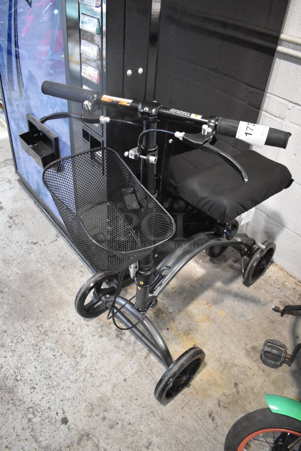 Black Metal Leg Rest Scooter. 17x36x34 - Image 3 of 4