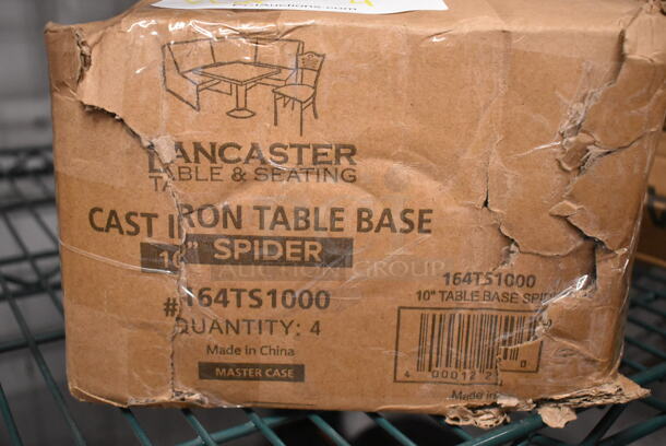 4 BRAND NEW SCRATCH AND DENT! Boxes; 3 Lancaster Table & Seating 37" Table Base Column and Rod and 1 Box of 4 Lancaster Table & Seating 10" Cast Iron Table Base Spider. 4 Times Your Bid! - Image 3 of 5