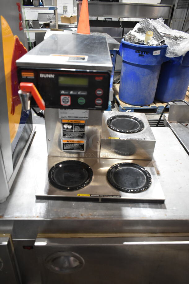 Bunn AXIOM-15-3 Stainless Steel Commercial Countertop 3 Burner Coffee Machine w/ Hot Water Dispenser and Display.  120 Volts, 1 Phase.  - Image 3 of 8