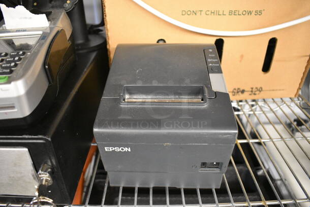 Par 15" POS Monitor, Epson Model M244A Receipt Printer, FirstData FD130 Credit Card Reader, Metal Cash Drawer and Wires - Image 4 of 7