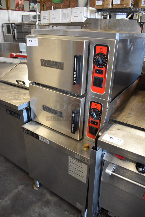 Vulcan C24GA6 Stainless Steel Commercial Natural Gas Powered Double Deck Steam Cabinet. 125,000 BTU. 24x35x61 - Image 2 of 9