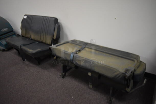 2 Black Leather Two Passenger Seat .  2 Times Your Bid! (Main Building) - Image 6 of 6