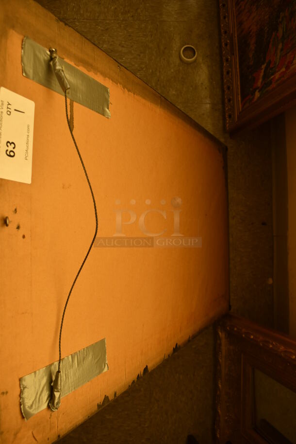 Framed Asian Style Picture of Lotus Flowers. - Image 5 of 5