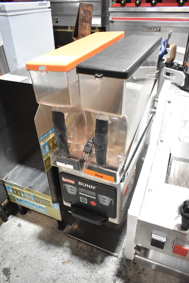 2016 Bunn MHG Stainless Steel Commercial Countertop 2 Hopper Coffee Bean Grinder. 120 Volts, 1 Phase. Tested and Working! - Image 2 of 6