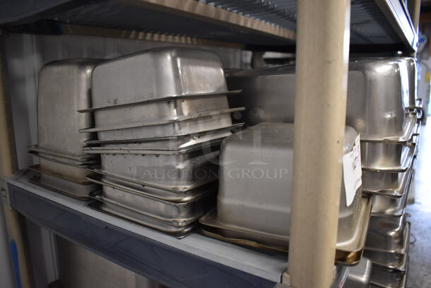 ALL ONE MONEY! Tier Lot of 36 Various Stainless Steel Drop In Bins. Includes  1/6x4, 1/6x6, 1/2x4 - Image 2 of 4