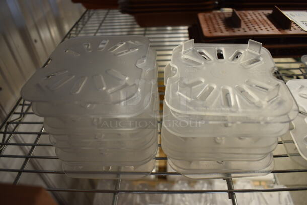 ALL ONE MONEY! Lot of 24 Clear Poly 1/6 Size Drop In Bin Straining Inserts! - Image 2 of 2