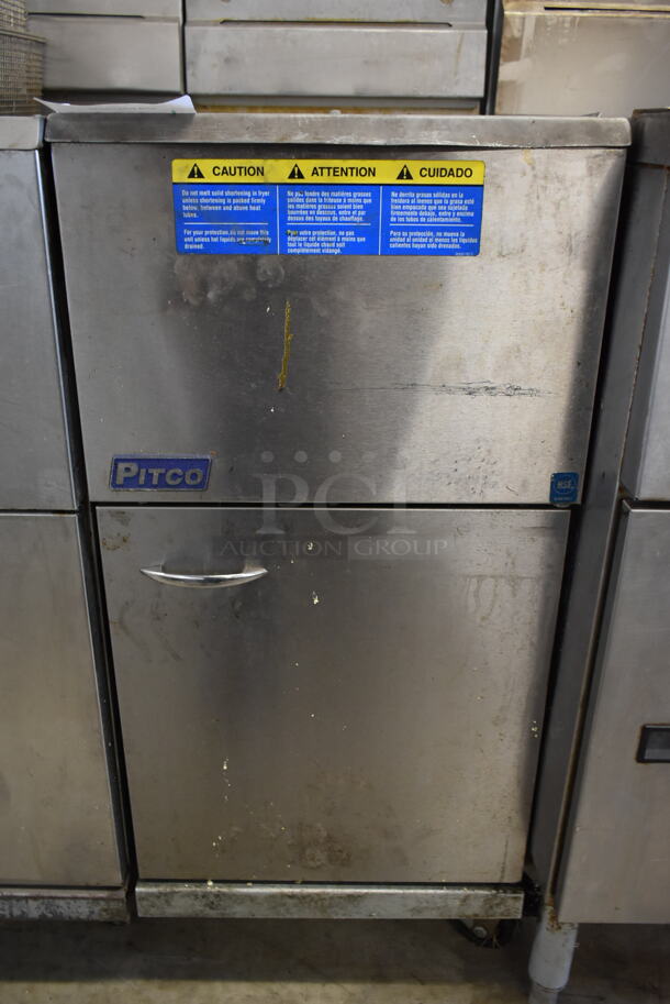 2019 Pitco Frialator 35C+S Stainless Steel Commercial Floor Style Propane Gas Powered Deep Fat Fryer on Commercial Casters. 90,000 BTU. - Image 4 of 6