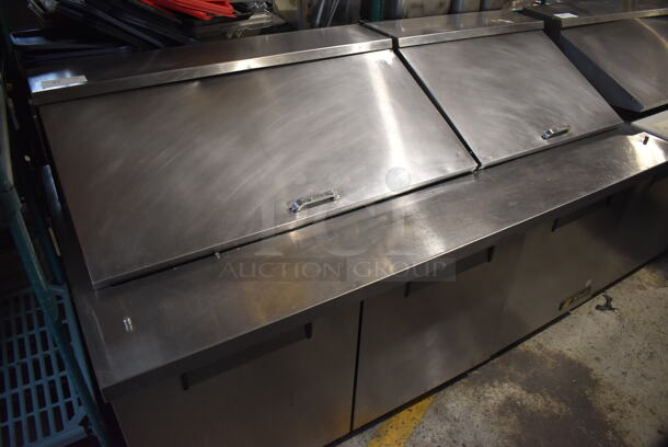 2014 True TSSU-72-30M-B-ST Stainless Steel Commercial Sandwich Salad Prep Table Bain Marie Mega Top on Commercial Casters. 115 Volts, 1 Phase. 72x34x45. Tested and Working! - Image 9 of 9