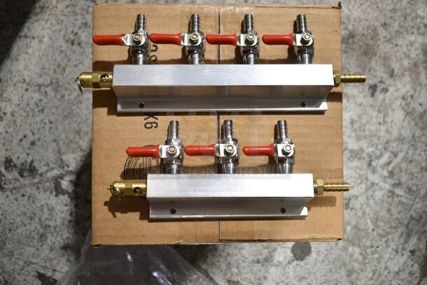 BRAND NEW SCRATCH AND DENT! Lot of Beverage-Air 402-191A 4-Way Draft Manifold with 1 Inlet and Beverage-Air 402-189A 3-Way Draft Manifold with 1 Inlet - Image 2 of 6
