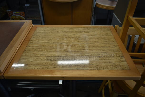 6 Wood Pattern Rectangular Bar Height Tables. 6 Times Your Bid! - Image 4 of 5