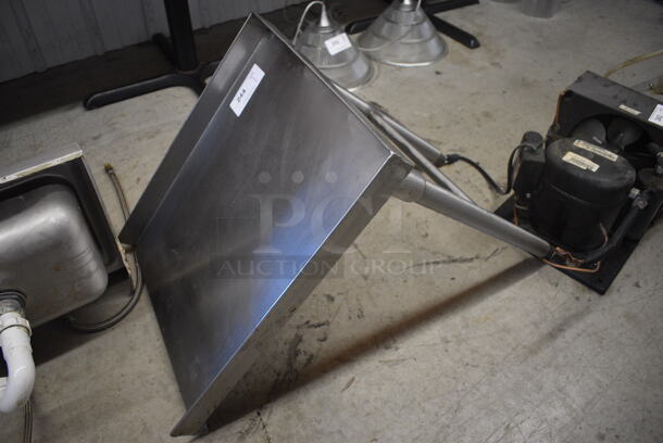Stainless Steel Table on H Leg. 20x24x29