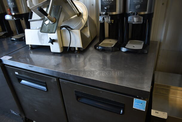 Blue Air BLUR48 Stainless Steel Commercial 2 Door Undercounter Cooler on Commercial Casters. 115 Volts, 1 Phase. Tested and Working! - Image 2 of 7