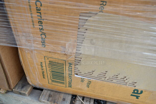 PALLET LOT of 31 BRAND NEW Boxes Including 95HT1R Dart 95HT1R 9 1/2" x 9" x 3" White Foam Square Take Out Container with Hinged Lid - 200/Case, 626NSL Solo 626NSL Prima PET Plastic Cold Cup Strawless Lid - 1000/Case, 433TRAYT0608 EcoChoice 8" x 6" Molded Fiber / Pulp Rectangular Tray - 500/Case, 451204C Polar Tech Thermo Chill Insulated Shipping Box with Foam Container 8" x 6" x 4 1/4" - 12/Case, 50012W Choice 12 oz. White Poly Paper Hot Cup - 1000/Case, 500MFT Lavex White M-Fold (Multifold) Towel - 4000/Case, 394365XL Noble Products Powder-Free Disposable Clear Vinyl Gloves for Foodservice - Extra Large - 1000/Case, 2 Box 182RRF14 Choice 10" x 14" Plastic Food Bag On A Roll - 1000/Case, 347WG2P5 Visions 5 oz. Heavy Weight Clear 2-Piece Plastic Wine Goblet - 360/Case, 3 Box 500CC07 Choice 7 oz. Clear PET Plastic Cold Cup - 1000/Case, 4 Box 395TO961 EcoChoice 9" x 6" x 3" Compostable Sugarcane / Bagasse 1 Compartment Take-Out Container - 200/Case, 5001RT800B Lavex 8" White Hardwound Paper Towel, 800 Feet / Roll - 6/Case. 31 Times Your Bid!  - Image 4 of 12