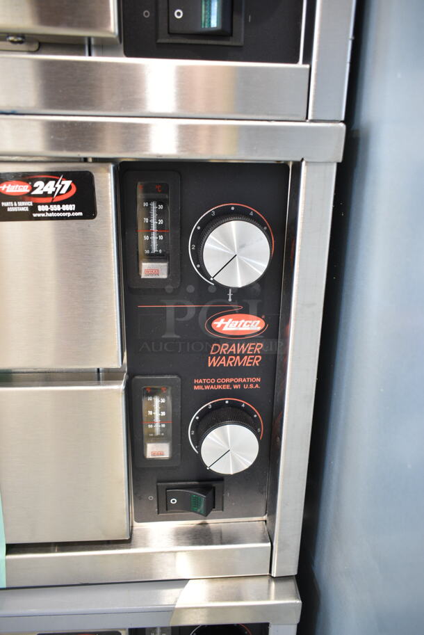 BRAND NEW SCRATCH AND DENT! Hatco HDW-1R2 Stainless Steel Freestanding Split Two Drawer Warmer. 120 Volts, 1 Phase. Tested and Working! - Image 3 of 8