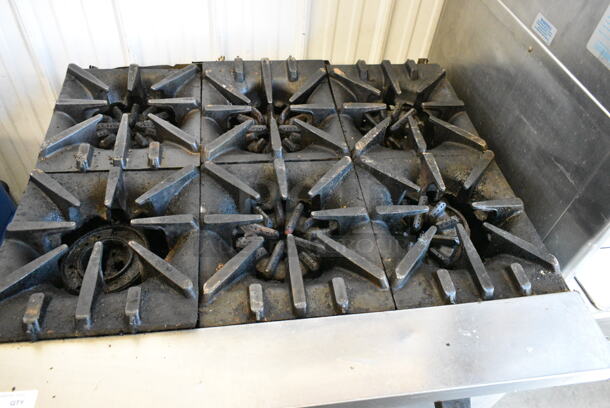 2021 Garland G36-6C Stainless Steel Commercial Natural Gas Powered 6 Burner Range w/ Oven.  - Image 2 of 6