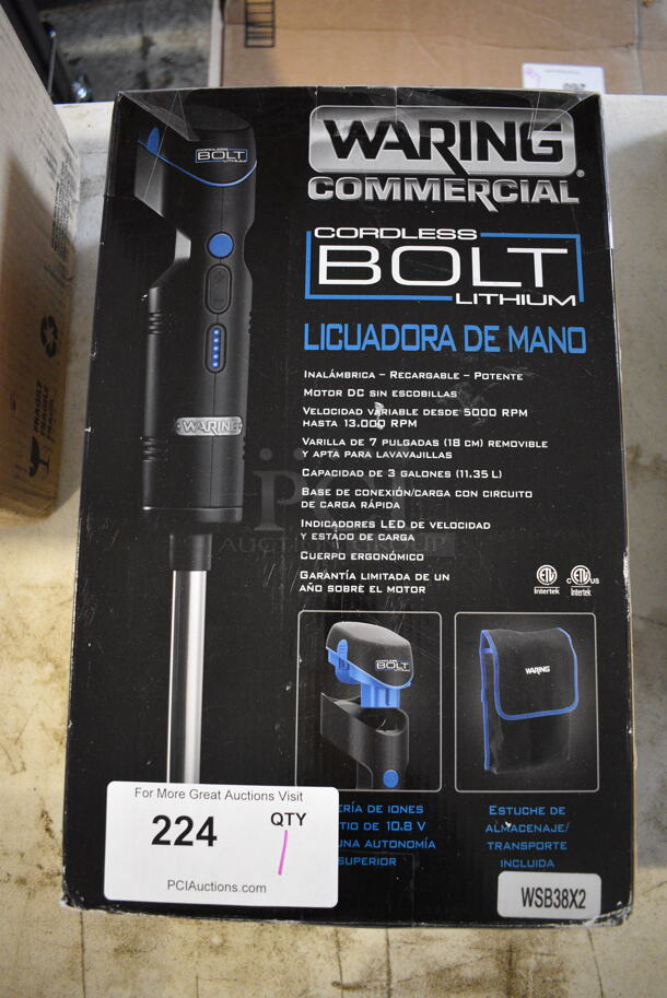 BRAND NEW IN BOX! Waring Commercial Cordless Bolt Immersion Blender w/ 2 Batteries and Charger - Image 2 of 3