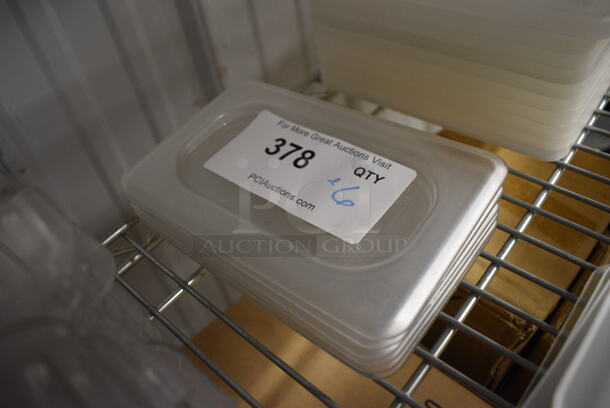 ALL ONE MONEY! Lot of 6 Clear Poly 1/9 Size Drop In Bin Lids! - Image 2 of 2