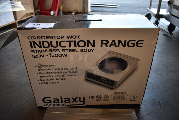 BRAND NEW IN BOX! 2021 Galaxy Model 177GIWC18 Stainless Steel Commercial Countertop Electric Powered Wok Induction Range. 120 Volts, 1 Phase. 13.5x17x5. Tested and Working! - Image 6 of 6