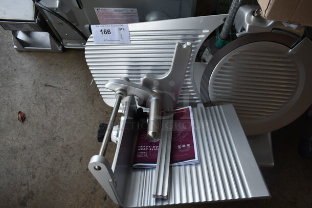 BRAND NEW SCRATCH AND DENT! Estella 348SLM12 Stainless Steel Commercial Countertop Automatic Meat Slicer w/ Blade Sharpener. 120 Volts, 1 Phase. Tested and Working! - Image 4 of 6