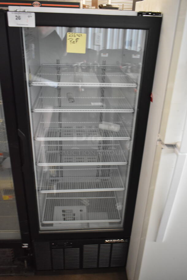 Habco SE12HC Metal Commercial Single Door Reach In Cooler Merchandiser w/ Poly Coated Racks. 115 Volts, 1 Phase. Tested and Working! - Image 1 of 3