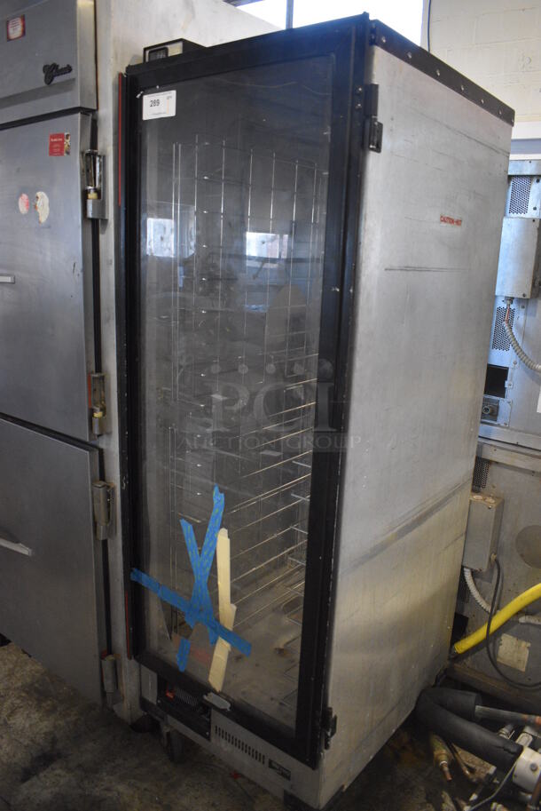 Metro HM1500 Metal Commercial Warming Holding Cabinet on Commercial Casters. See Pictures for Damage to Door. 24.5x31x74. Tested and Working! - Image 1 of 6