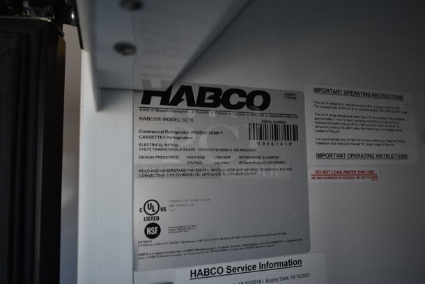2019 Habco SE18 Metal Commercial Single Door Reach In Cooler Merchandiser w/ Poly Coated Racks. 115 Volts, 1 Phase. Tested and Working! - Image 4 of 4
