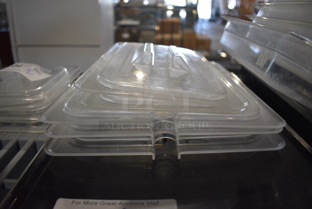 ALL ONE MONEY! Lot of 7 Various Poly Drop In Bin Lids! Includes Full and Half Size. - Image 2 of 3