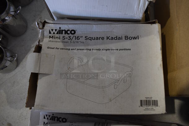 13 Various BRAND NEW IN BOX! Winco Stainless Steel Items; 2 Fry Cup, Mini 2-3/4" Sauce Pan, 2 4" Fry Pans, 5" Fry Pan, Mini 5-3/16" Square Kadai Bowl, Mini 5" Sauce Pan, 2 Mini 4-3/4" Casserole and 3 Mini 4-3/4" Casserole. 13 Times Your Bid! - Image 5 of 9