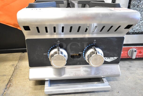 BRAND NEW SCRATCH AND DENT! Vollrath HPG2-12 Cayenne Stainless Steel 2 Burner Countertop Hot Plate / Range, Natural / LP Gas.  - Image 3 of 7