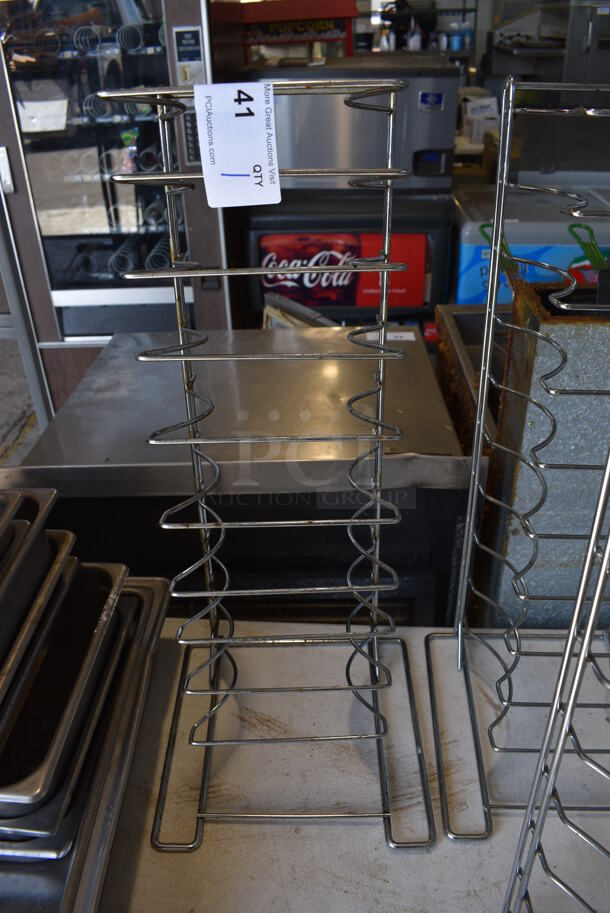 Metal Countertop Pizza Pan Rack. 12x12x28