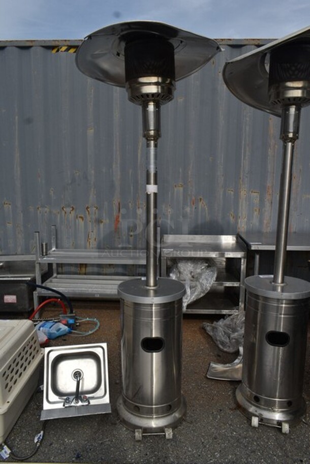 Style Selections NCZH-G-KMZMSS Metal Propane Gas Powered Outdoor Patio Heater. 48,000 BTU.  - Image 1 of 6