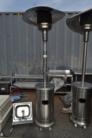 Style Selections NCZH-G-KMZMSS Metal Propane Gas Powered Outdoor Patio Heater. 48,000 BTU. 