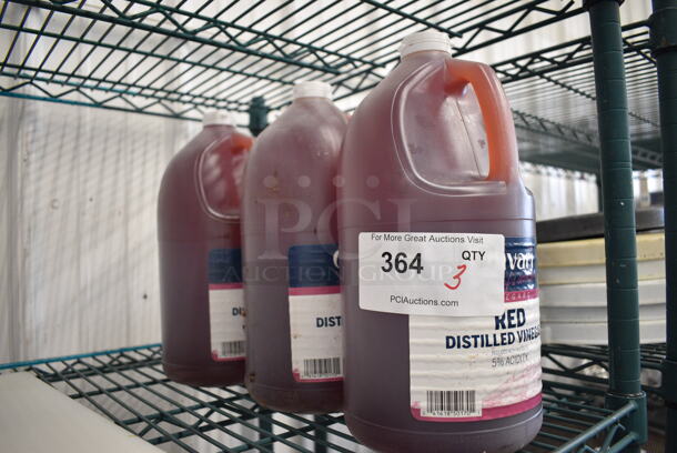 3 Red Distilled Vinegar Jugs. 6x6x12. 3 Times Your Bid! - Image 2 of 2
