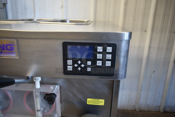 2016 Stoelting SF121-38I2 Stainless Steel Commercial Countertop Air Cooled 2 Flavor w/ Twist Soft Serve Ice Cream Machine w/ Mixing Head Attachment. 208-240 Volts, 1 Phase. - Image 3 of 6