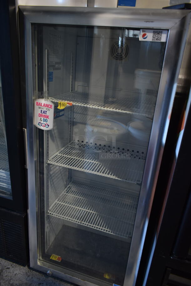 IDW G4-H0234B Metal Commercial Single Door Mini Cooler Merchandiser w/ Poly Coated Racks. 115 Volts, 1 Phase. Tested and Working! - Image 2 of 4